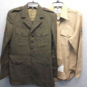 Crown Clothing USMC Corporal Alpha Green Service Jacket‎ and Under Shirt 38R